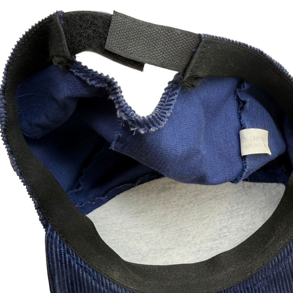 Lansilakki Ky Navy Blue Corduroy 5 Panel Hat Viinikka Trucking Patch Finland - Picture 7 of 9